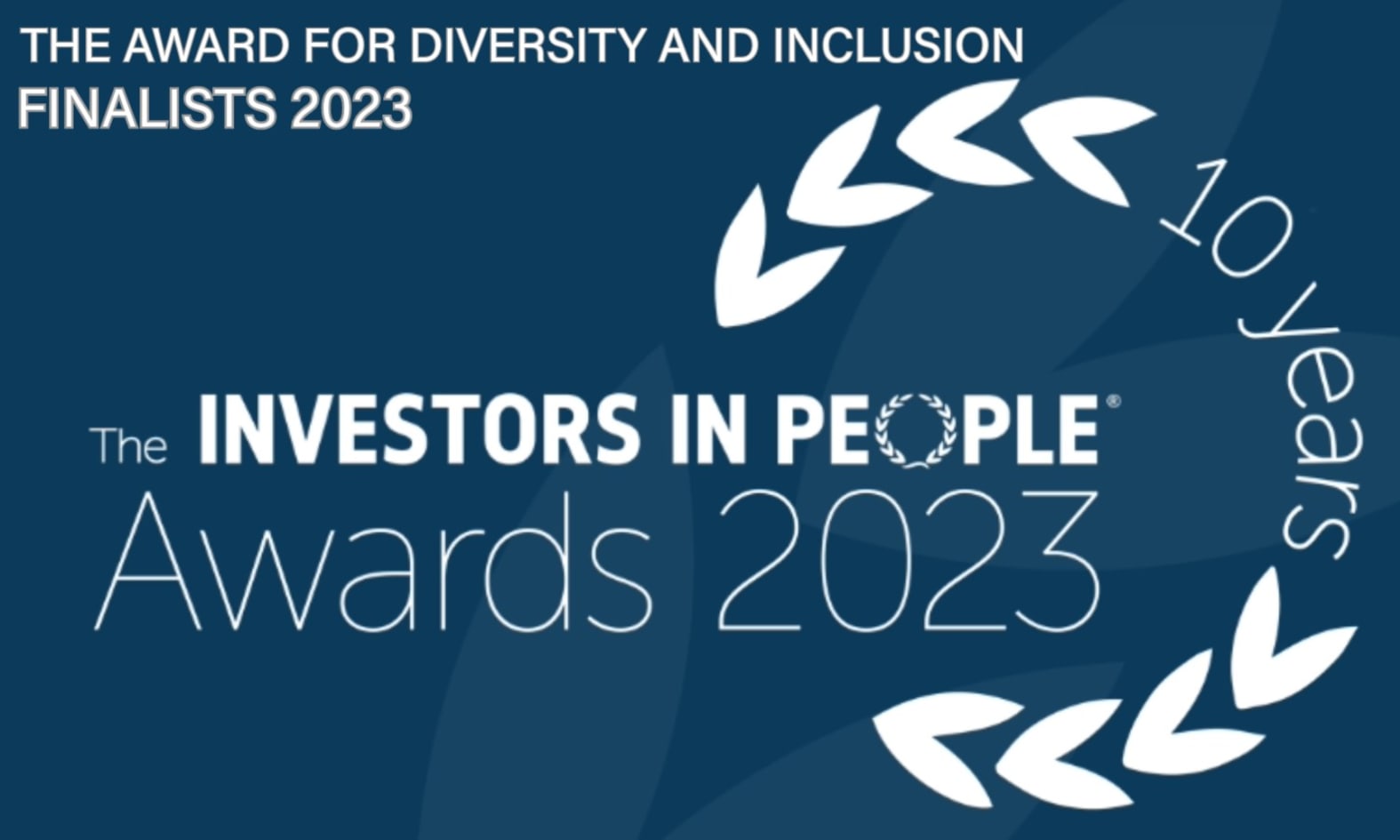 finalist in award for diversity and inclusion in Investor In People Awards 2023