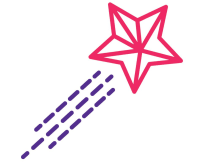 Home-=Start shooting star illustration