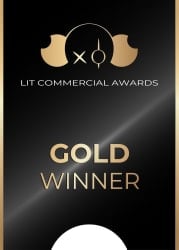 the LIT Commercial Awards gold award badge